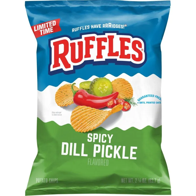 Ruffles Spicy Dill Pickle Potato Chips view 1