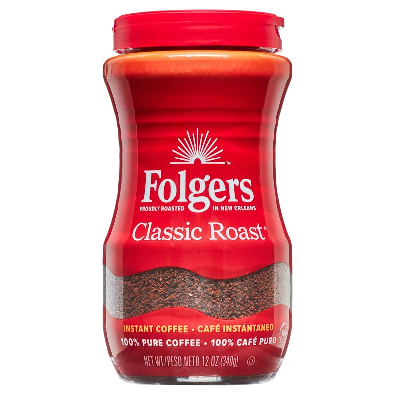 Folgers Classic Roast Instant Coffee Crystals Jar view 1