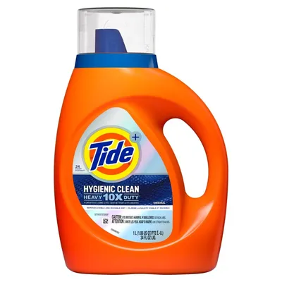 Tide Hygienic Clean Liquid Laundry Detergent Original Scent 34 oz Bottle