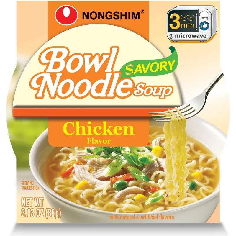 Nongshim Noodle Soup, Savory Bowl, Chicken Flavor view 1