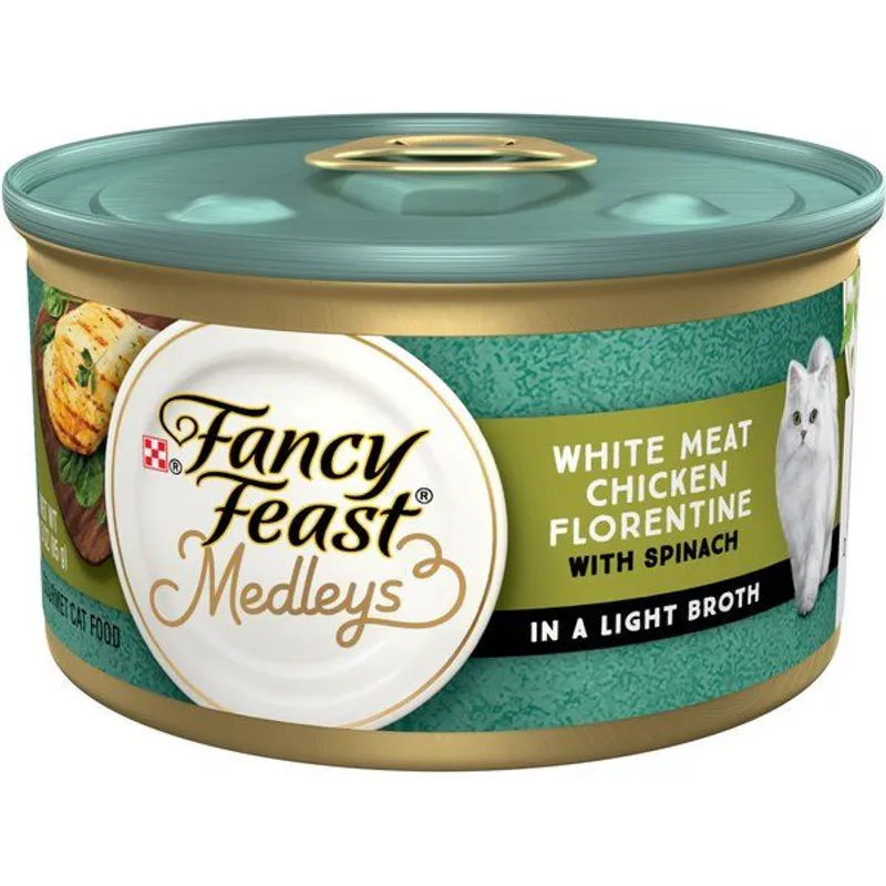 Fancy Feast Medleys White Meat Chicken Florentine with Garden Greens Wet Cat Food view 1