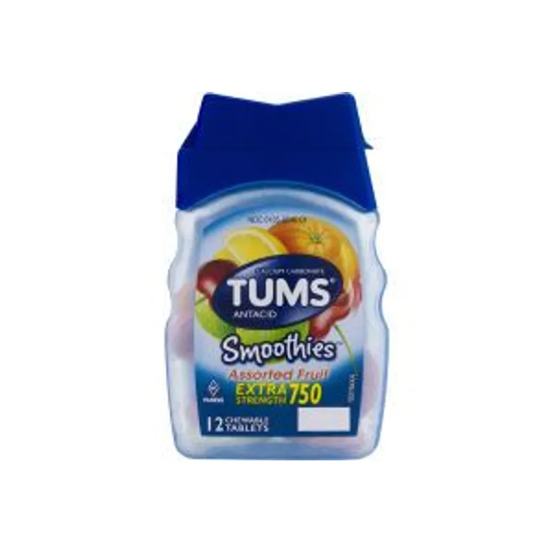TUMS Smoothies Extra Strength Chewable Antacid Tablets Assorted Fruit view 1