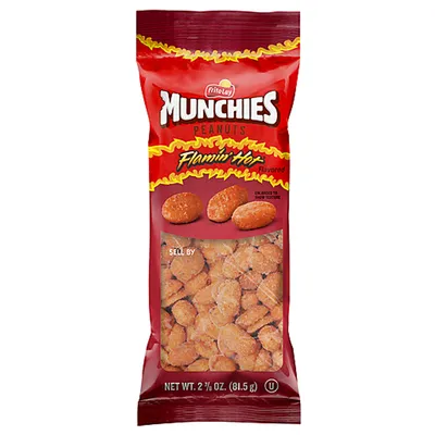 Frito Lay Munchies Flamin' Hot Peanuts 2.875 oz Bag