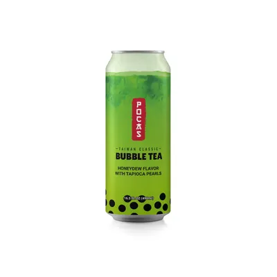 Pocas Bubble Tea Honeydew with Tapioca Pearls 16.5 oz Can