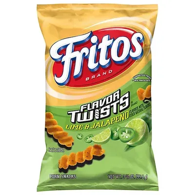 Fritos Flavor Twists Lime & Jalapeño 3.38 oz Bag