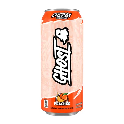 Ghost Energy Drink Peach 16 oz can