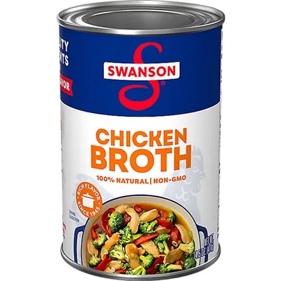 Swanson 99% Fat Free Chicken Broth 14.5oz Can