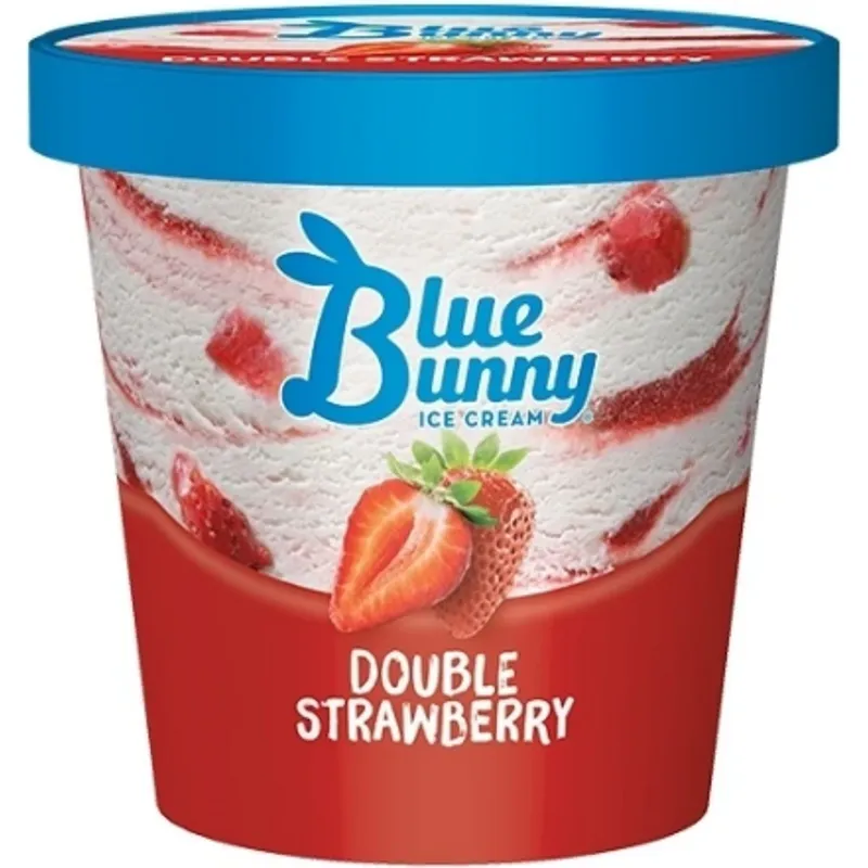Blue Bunny Double Strawberry Ice Cream view 1