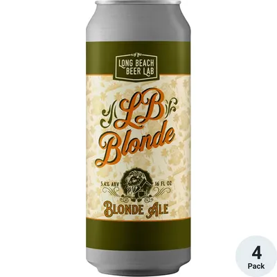 Long Beach Beer Lab Blonde Ale 5.4% ABV 4-pack 64 oz cans