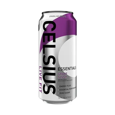 Celsius Essentials Grape Slush 16 oz can