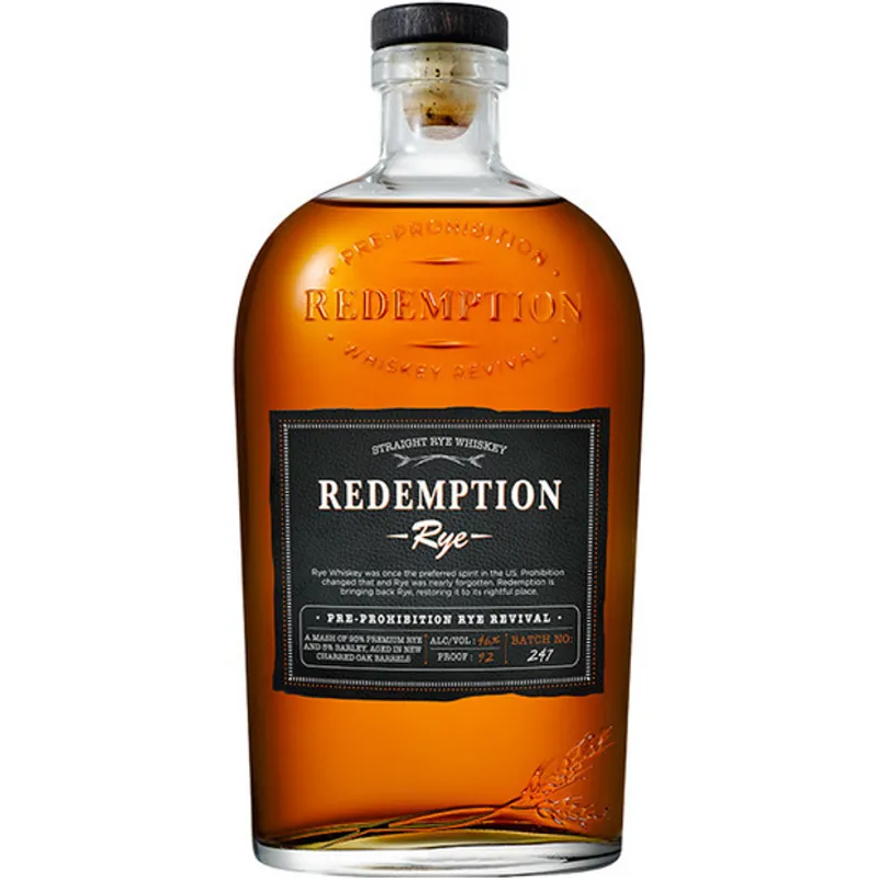 Redemption Straight Rye Whiskey view 1