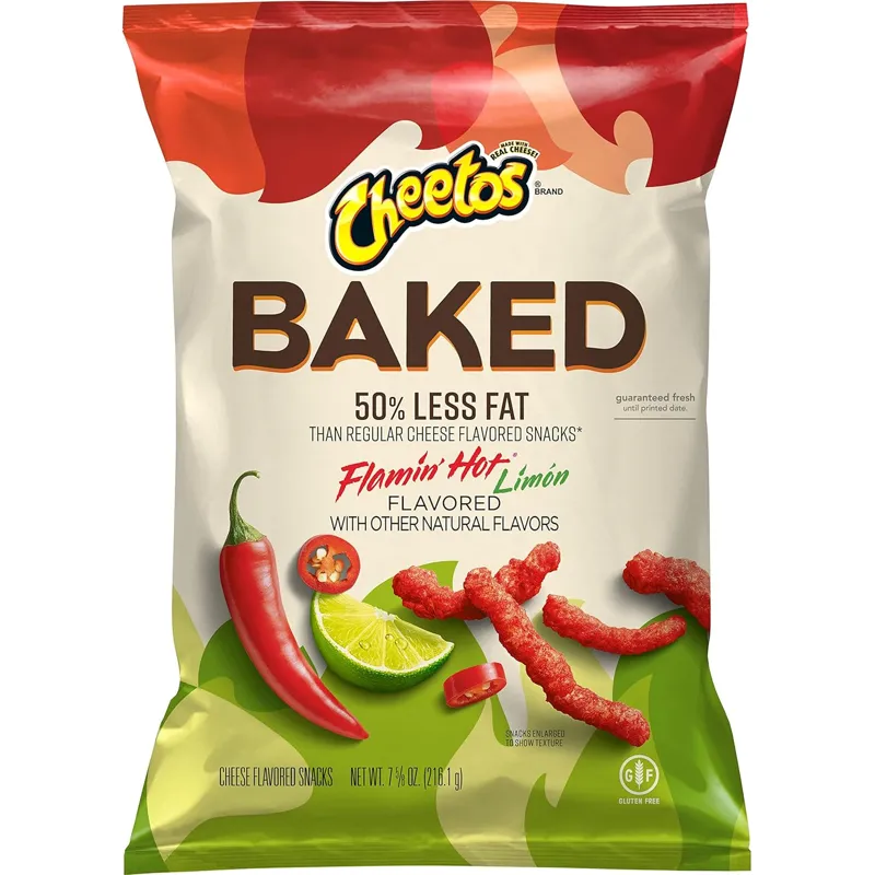 Cheetos Baked Cheese Flavored Snacks Flamin' Hot Limon view 1