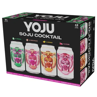 Yoju Yogurt Soju Cocktail Variety Pack 8-pack 12 oz cans