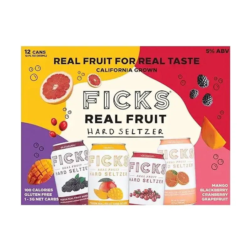 Ficks Real Fruit Hard Seltzer Variety view 1