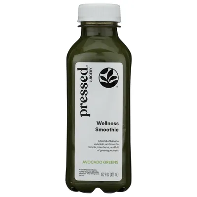 Pressed Juicery Wellness Smoothie Avocado Greens 15.2oz Bottle