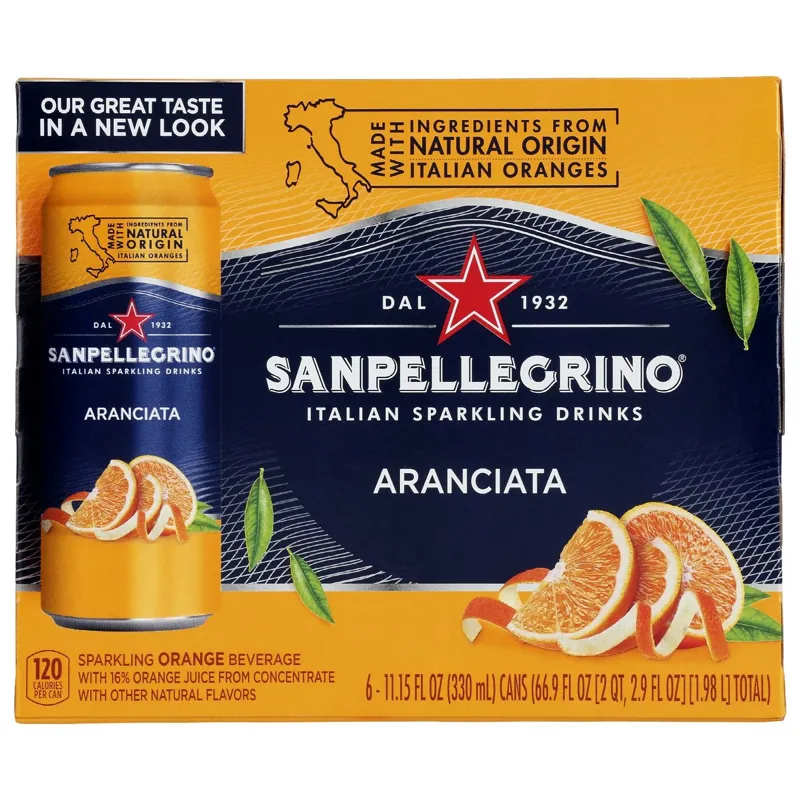 Sanpellegrino Aranciata Sparkling Orange Beverage view 1