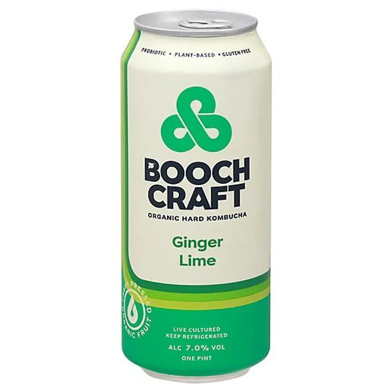 Boochcraft Ginger Lime Hard Organic Kombucha view 1