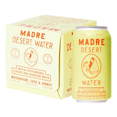 Madre Mezcal Desert Water Mushroom Sage & Honey 4 Pack 12 oz