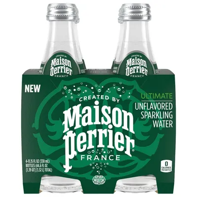 Perrier Sparkling Natural Mineral Water 4 Pack 330 mL