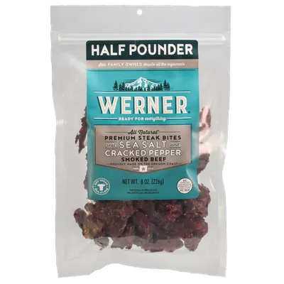 Werner Beef Jerky Sea Salt & Cracked Pepper 2.4oz Count