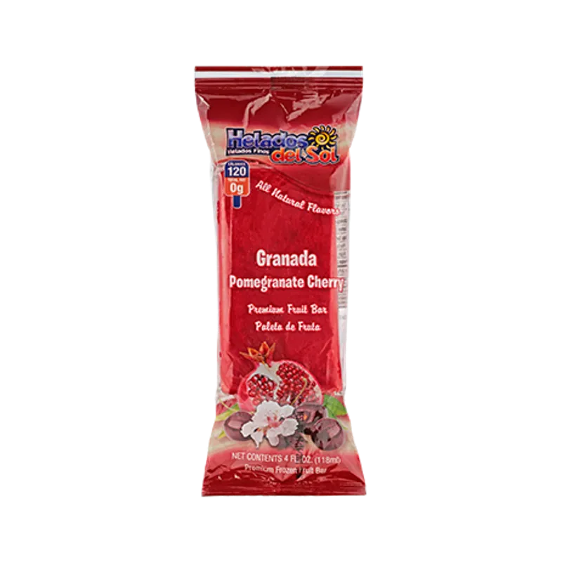 Helados del Sol Granada Pomegranate Cherry Ice Cream Bar view 1