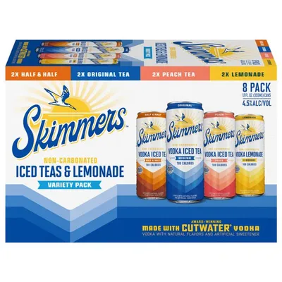 Skimmers Vodka Iced Tea & Lemonade Variety Pack 8-pack 96 oz