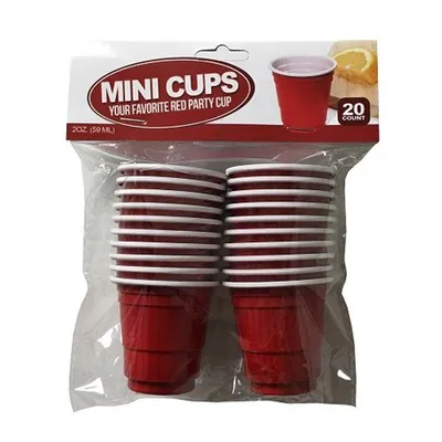 Mini Red Shot Cups 20 Count 2 oz