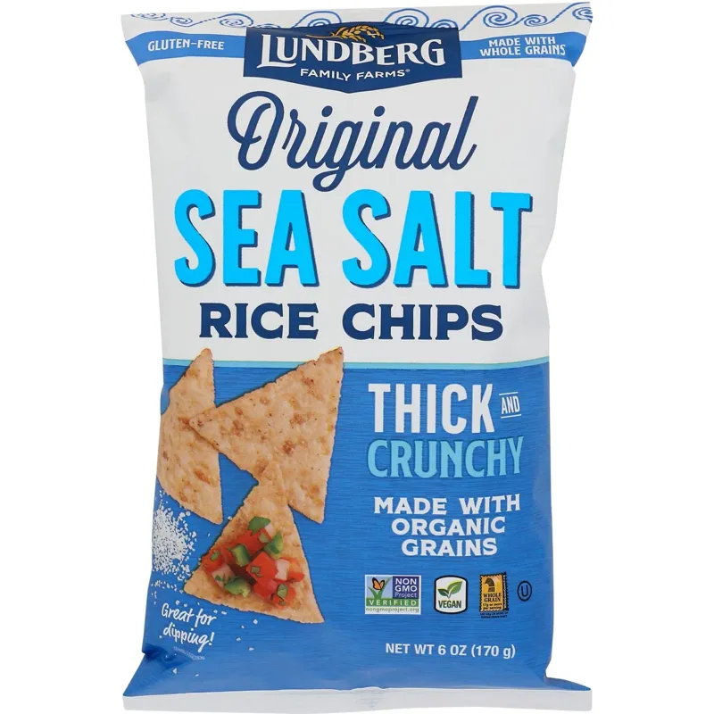 Lundberg Family Farms Rice Chips With Organic Grains Sea Salt view 1