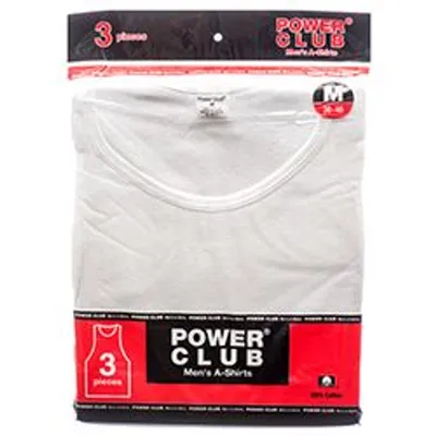 Power Club Men's A‑Shirt Medium 3 Pack