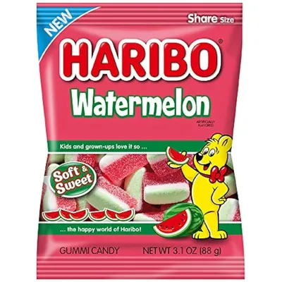 Haribo Watermelon Gummy Candy 3.1 oz Bag