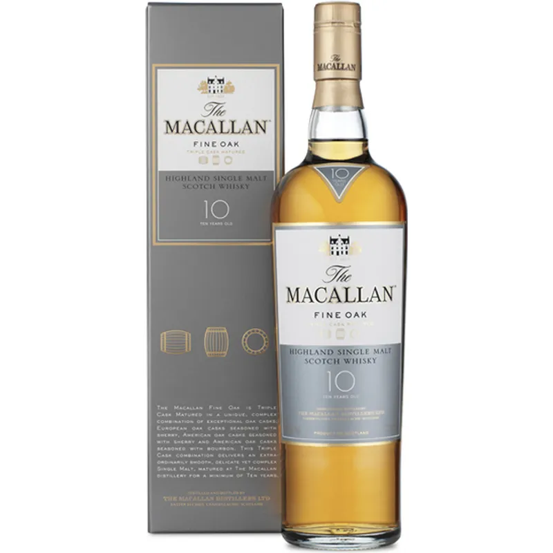 The Macallan Fine Oak Highland Single Malt Scotch Whisky 10 Year view 1