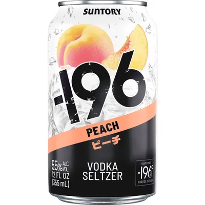 Suntory 196 Peach Vodka Seltzer 355 ml can