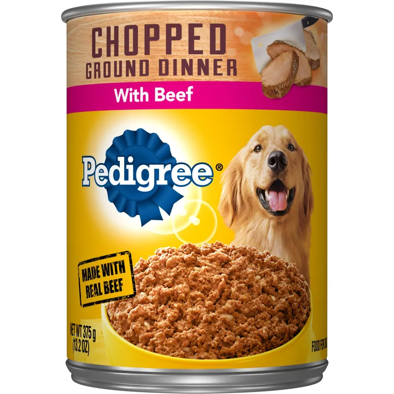 Pedigree Chopped Ground Dinner Wet Dog Food With Beef view 1