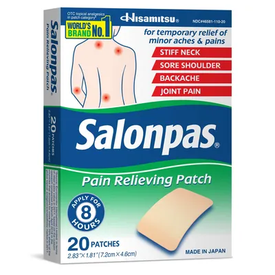 Salonpas Pain Relieving Patch 20 Count 20patches Box