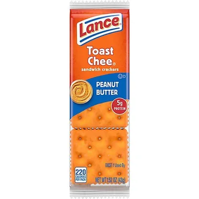 Lance Toast Chee Peanut Butter Sandwich Crackers 1.52 oz