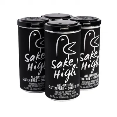 Sake High Premium Junmai 4 Pack 200 mL