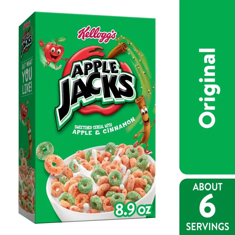 Kellogg's Apple Jacks Cereal Box view 1