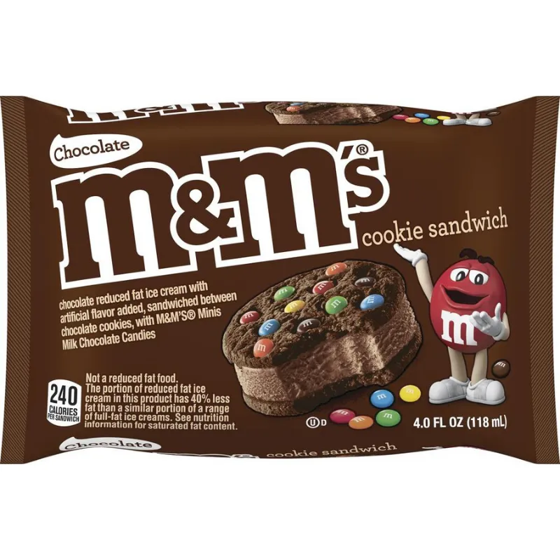M&M's Cookie Sandwiches With Chocolate Ice Cream view 1