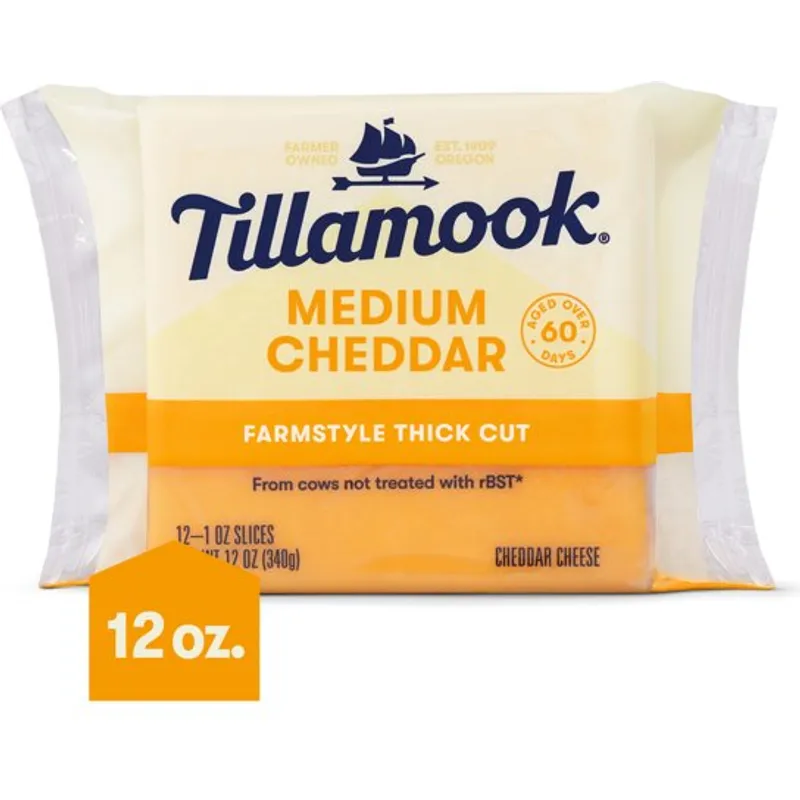 Tillamook Medium Cheddar Cheese Slices view 1