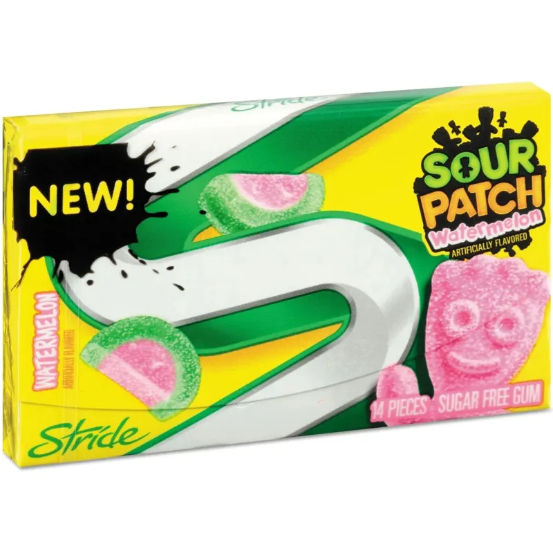 Stride Sugar Free Gum Sour Patch Kids Watermelon view 1