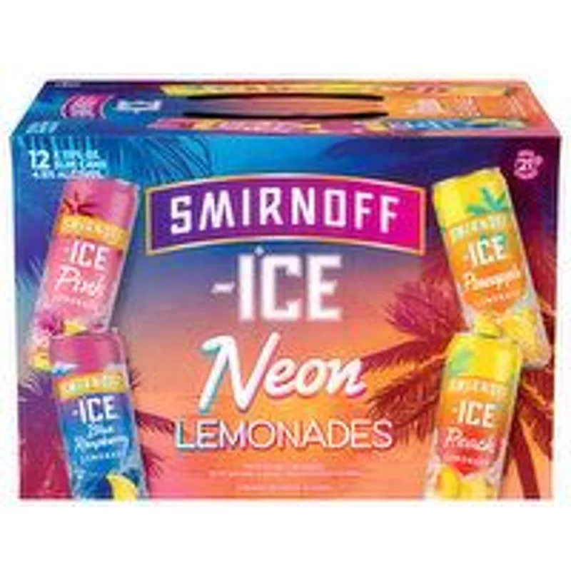 Smirnoff Ice Neon Lemonades Variety Premium Malt Beverage view 1