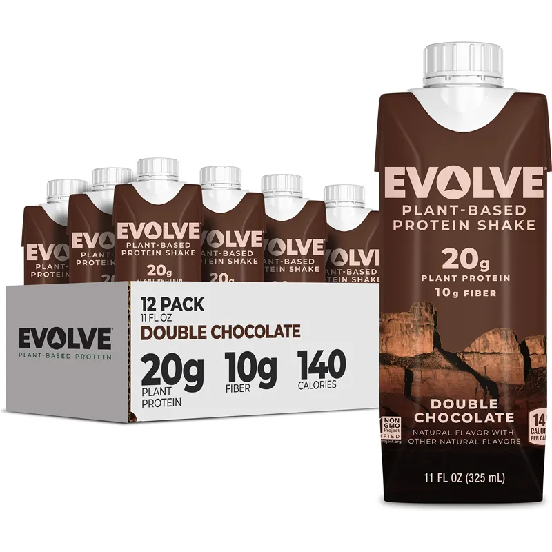Evolve Plant Based Double Chocolate Protein Shake view 1