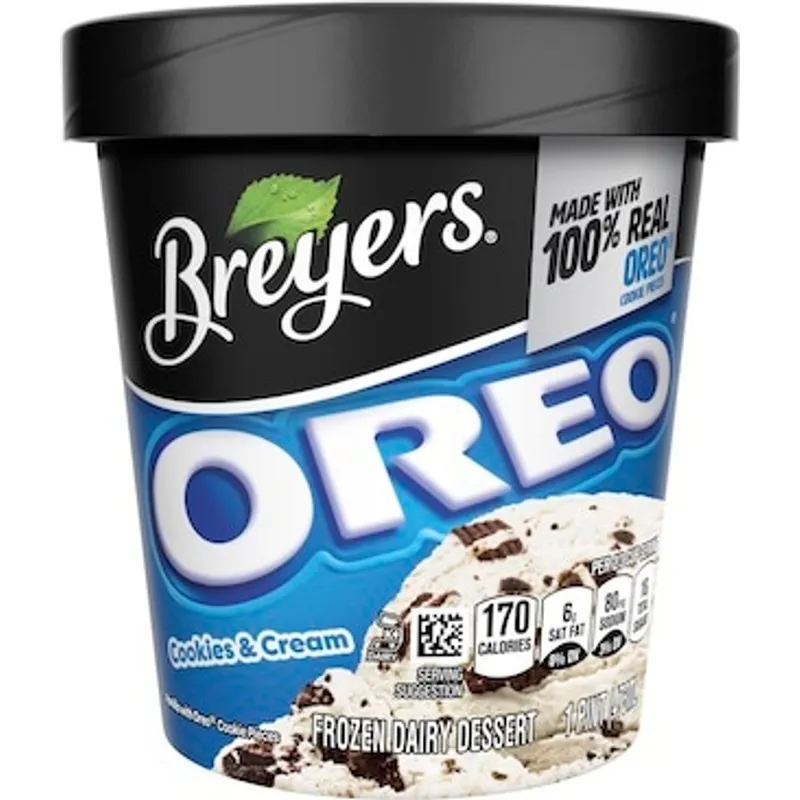 Breyers Ice Cream Oreo Cookies & Cream view 1