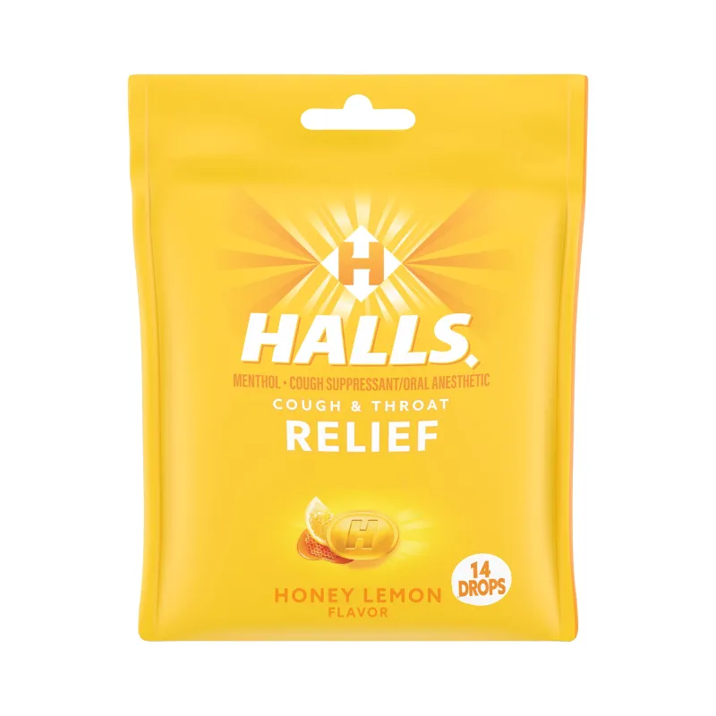 HALLS Honey Lemon Cough Drops view 1