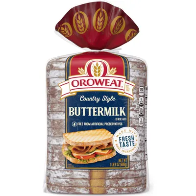 Oroweat Buttermilk Bread 24 oz Bag
