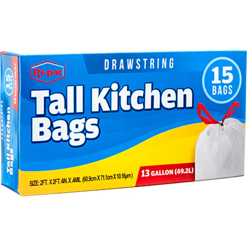 RiPac Ri-pac Tall Kitchen Trash Bags W/ Drawstring view 1