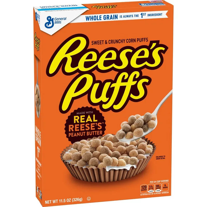 Reese's Puffs Cereal Box view 1