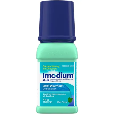 Imodium A-D Liquid Anti-Diarrheal Medicine Mint Flavor 4 oz Bottle