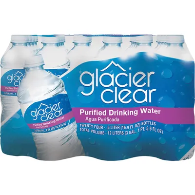 Glacier Clear Purified Drinking Water 24 Pack 16.91 oz