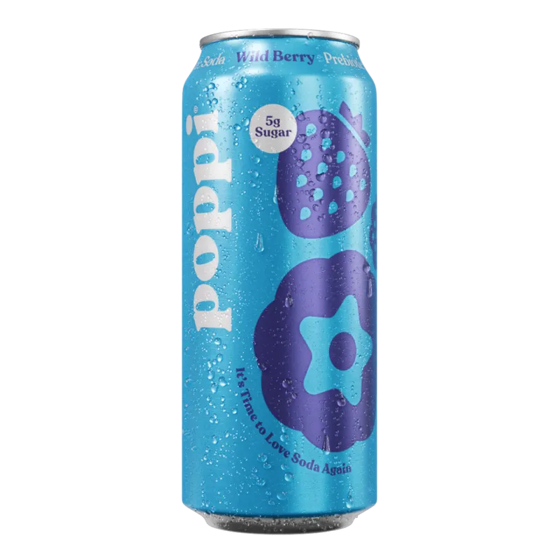 Poppi Prebiotic Wild Berry Soda view 1